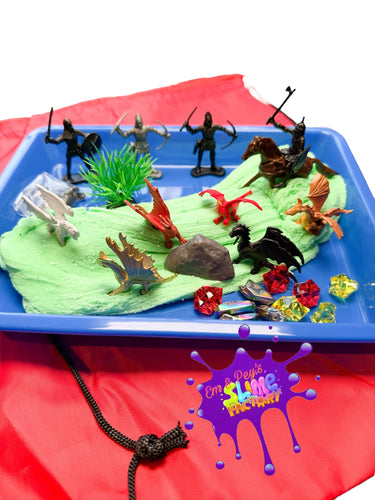 Volcano cloud knights and dragons sensory bag